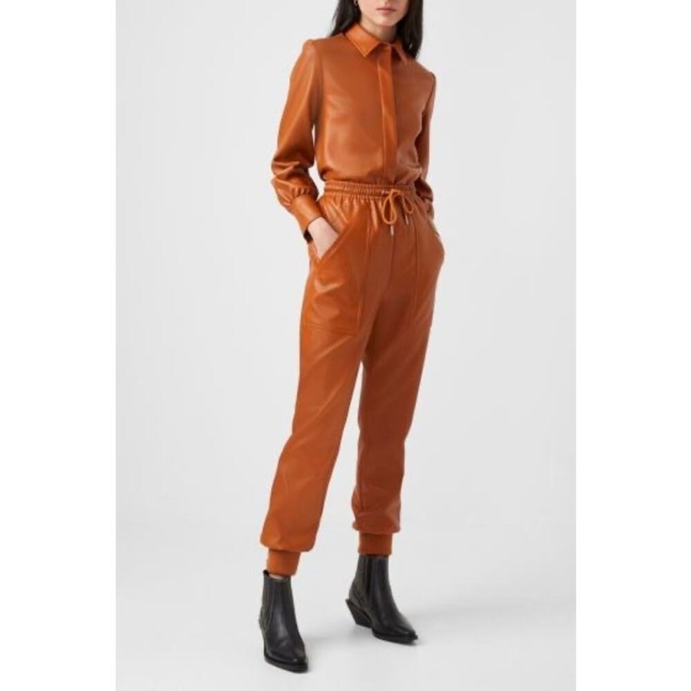 French Connection Women’s Crolenda Vegan Leather PU Jogger Size XXS/2